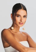 Jules Pearl Earrings by Keren Wolf in Gold, product image 1
