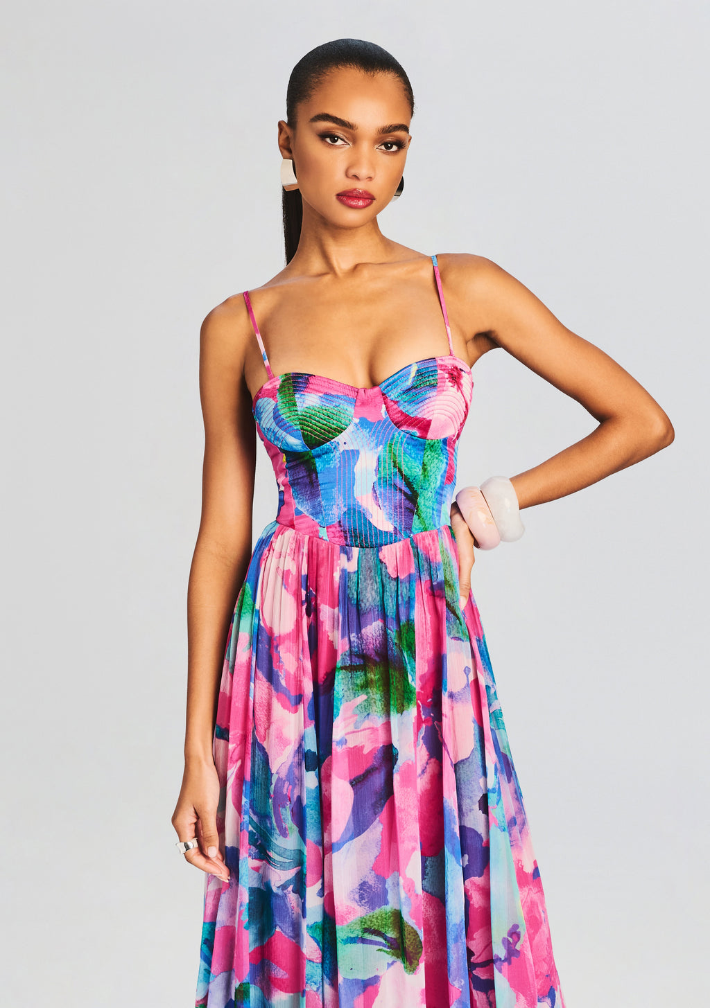 Vesa Corset Long Dress by Hemant & Nandita in Multicolor, product image 2