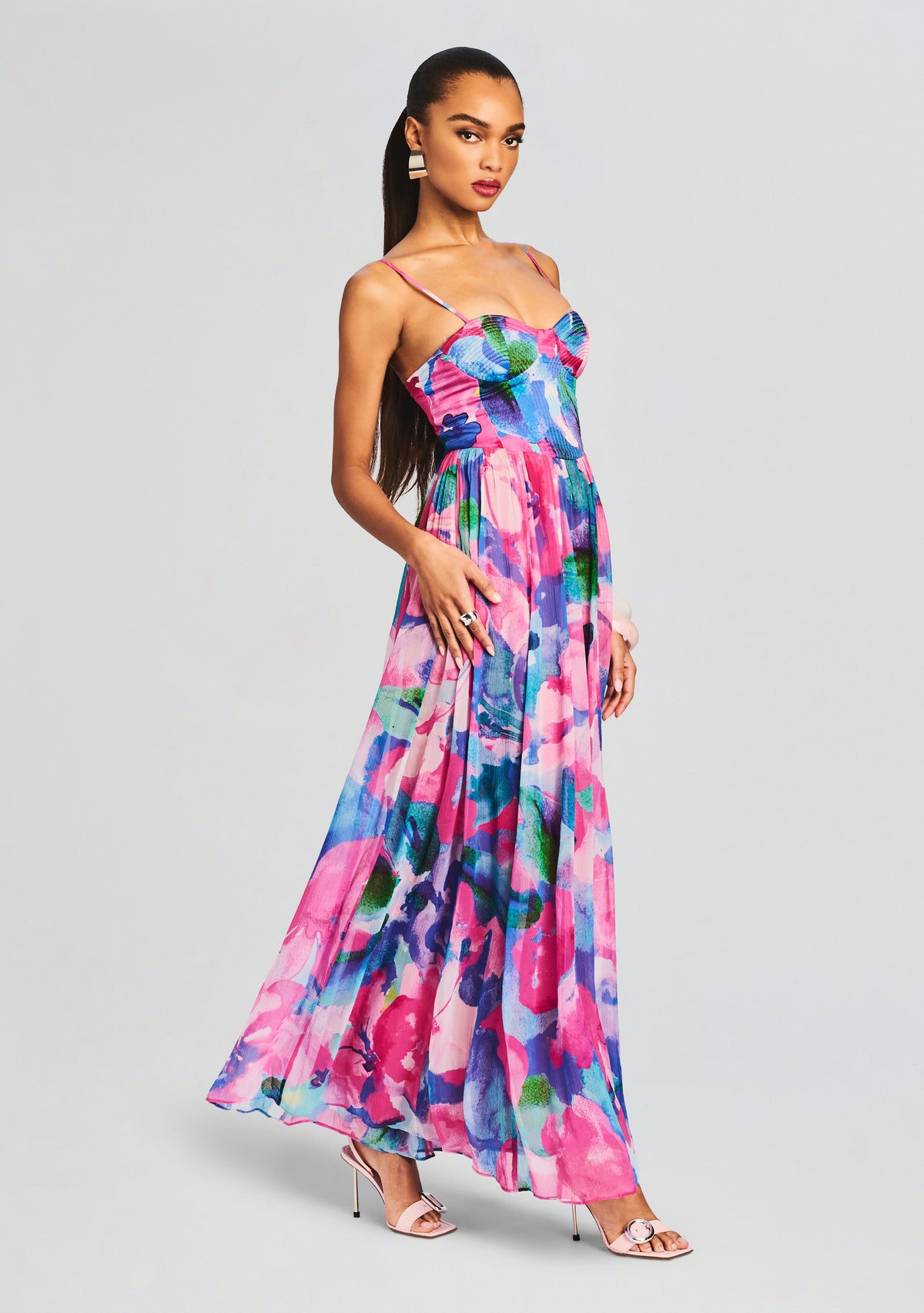 Vesa Corset Long Dress by Hemant & Nandita in Multicolor, product image 3