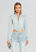 Chrissy Denim Jacket by SEROYA in Skylight, product image 1