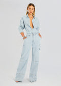 Russo Denim Jumpsuit by retrofête in Skylight, product image 1