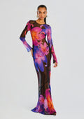 Vienna Silk Dress by retrofête in Hibiscus, product image 1
