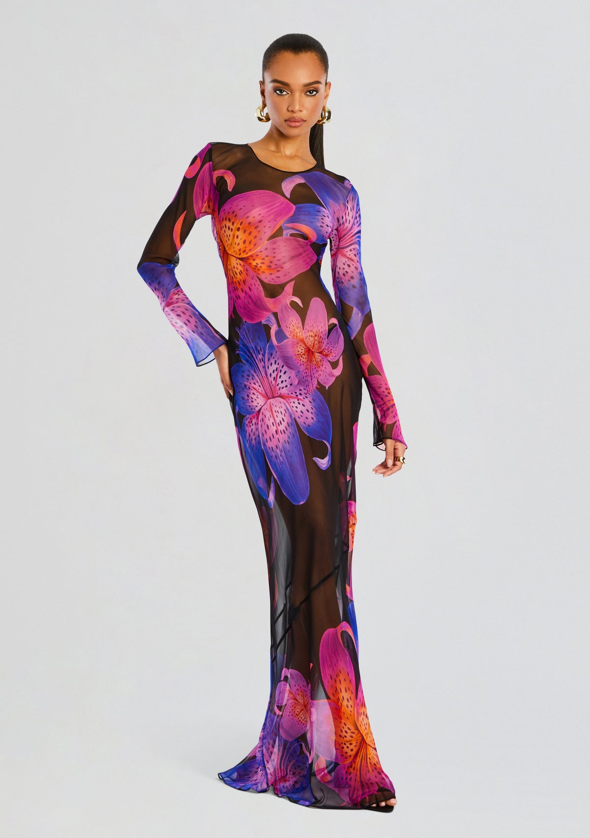 Vienna Silk Dress by retrofête in Hibiscus, product image 1