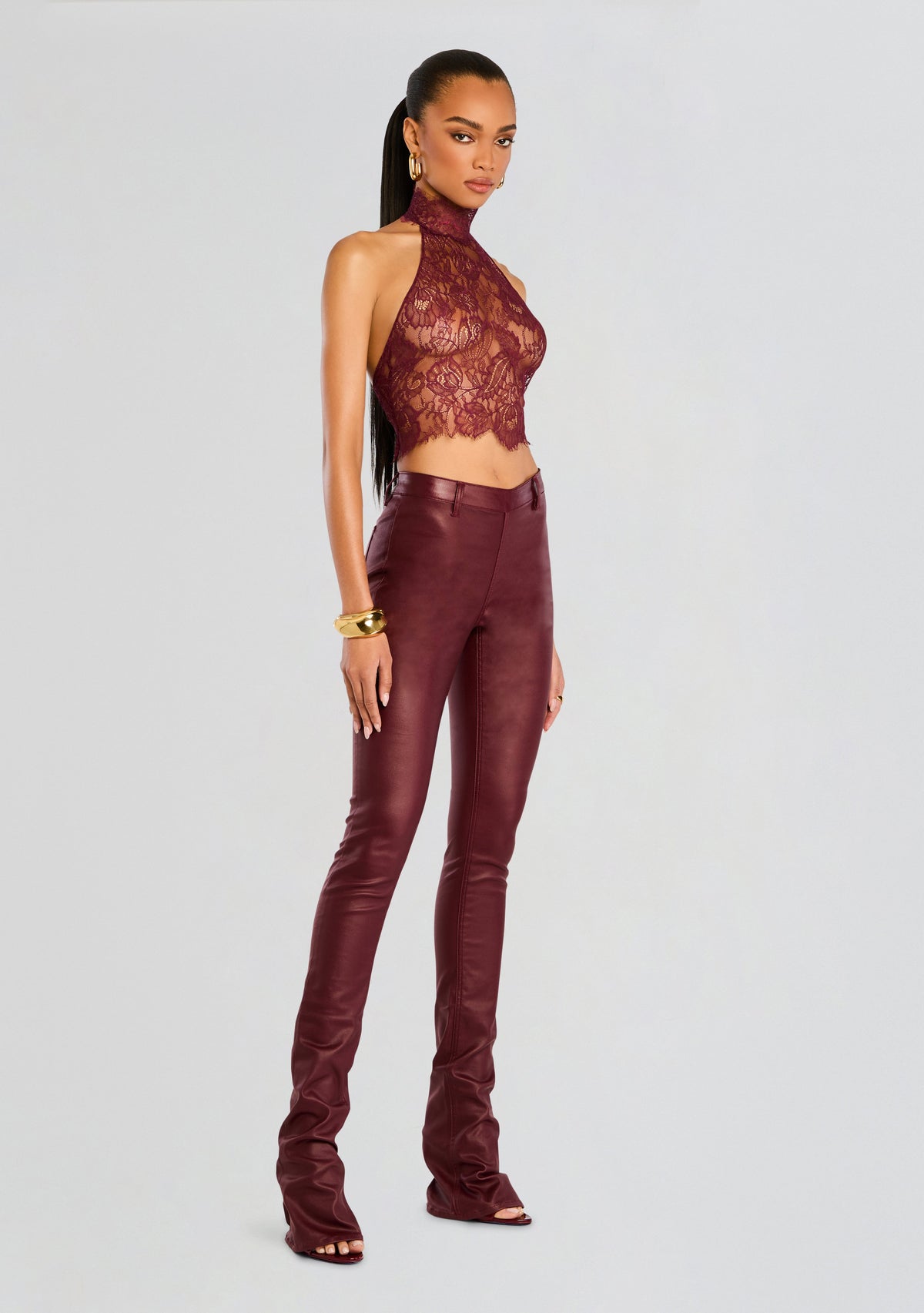 Danica Pant by retrofête in Coated Port, product image 3