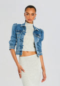 Mauve Denim Jacket by retrofête in Oasis, product image 1