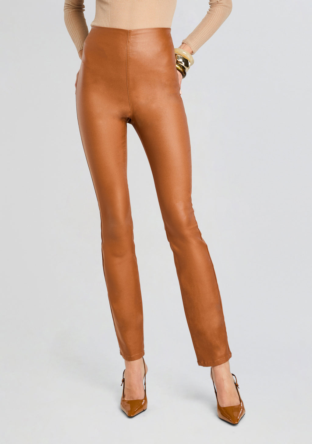 Xena Pant by retrofête in Coated Toffee, product image 1