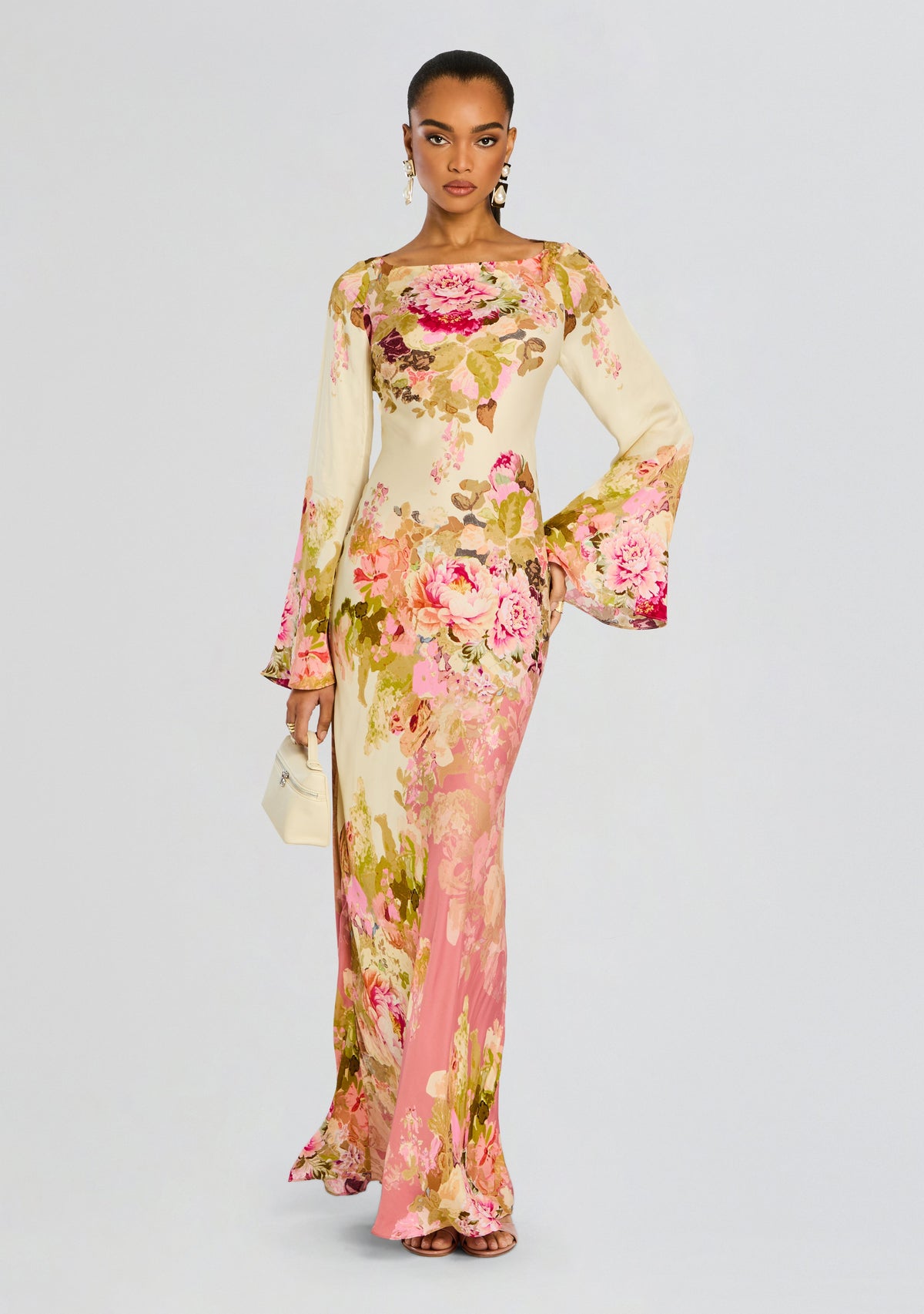 Sama Long Dress by Hemant & Nandita in Ivory Mix, product image 1