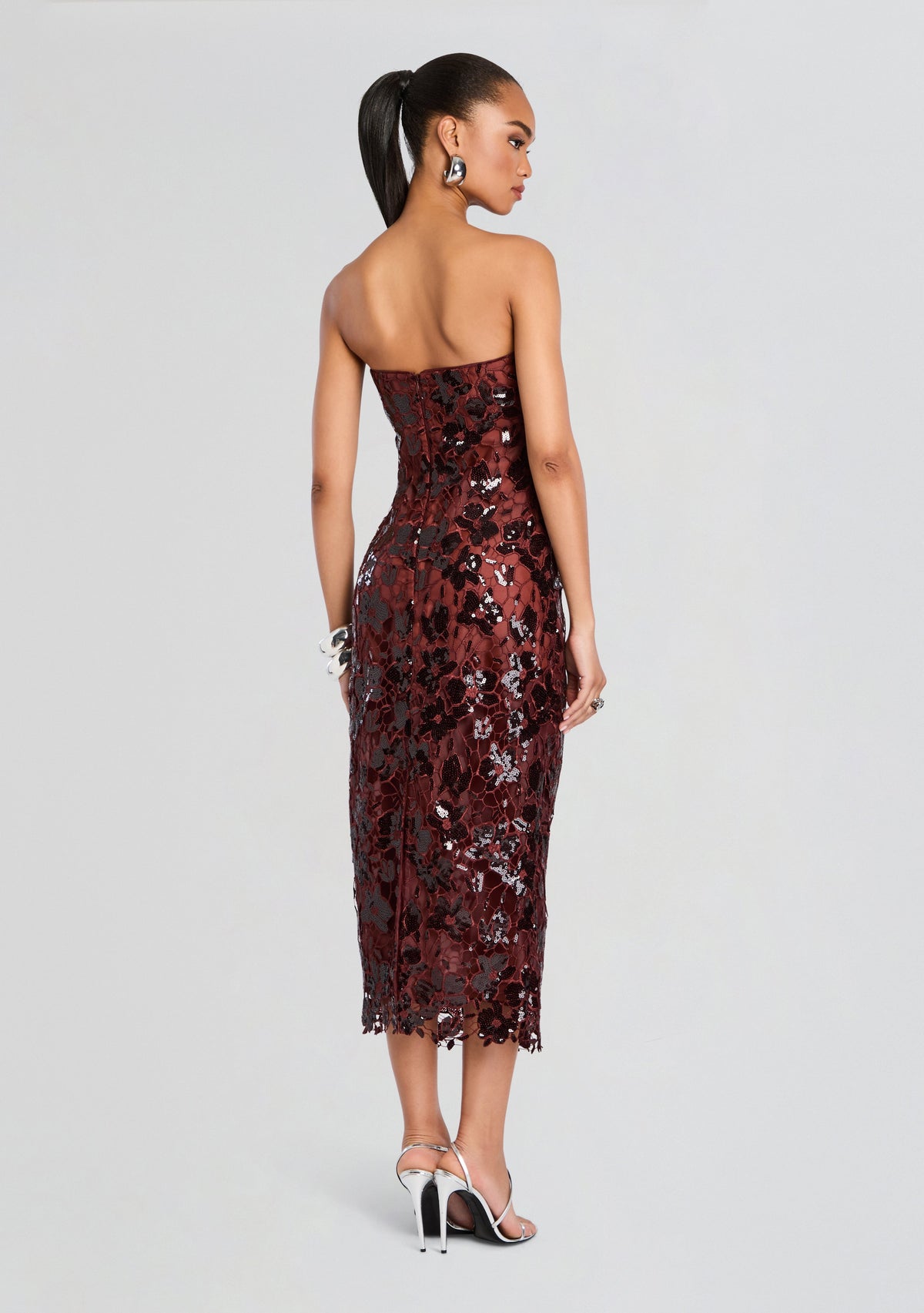 Karter Lace Dress by retrofête in Pecan, product image 4