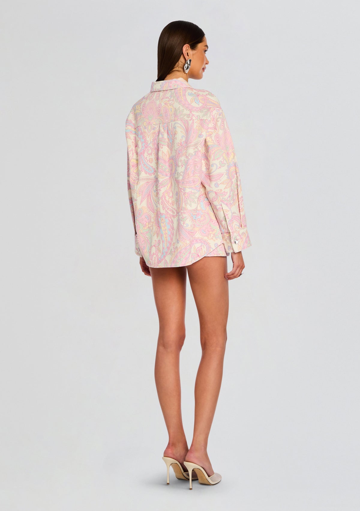 Gaelle Denim Short by retrofête in Pastel Paisley, product image 5