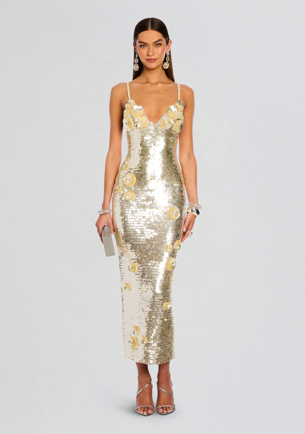 Ines Sequin Dress by retrofête in Yuzu, product image 1