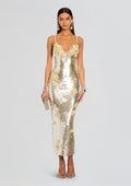 Ines Sequin Dress by retrofête in Yuzu, product image 1