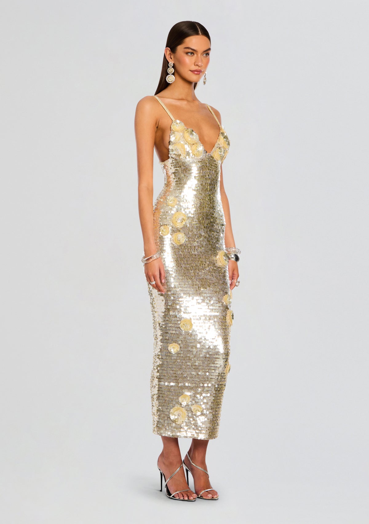 Ines Sequin Dress by retrofête in Yuzu, product image 4