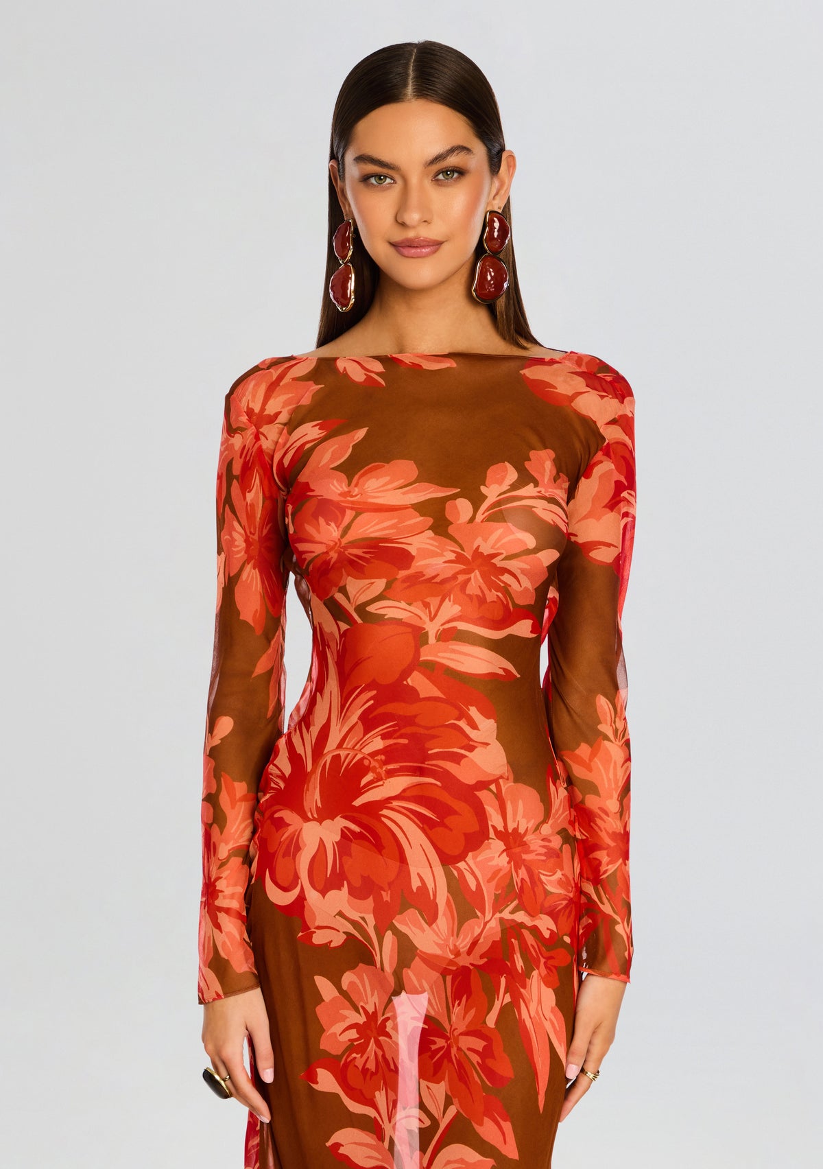 Vienna Silk Dress by retrofête in Geranium Reverie, product image 6