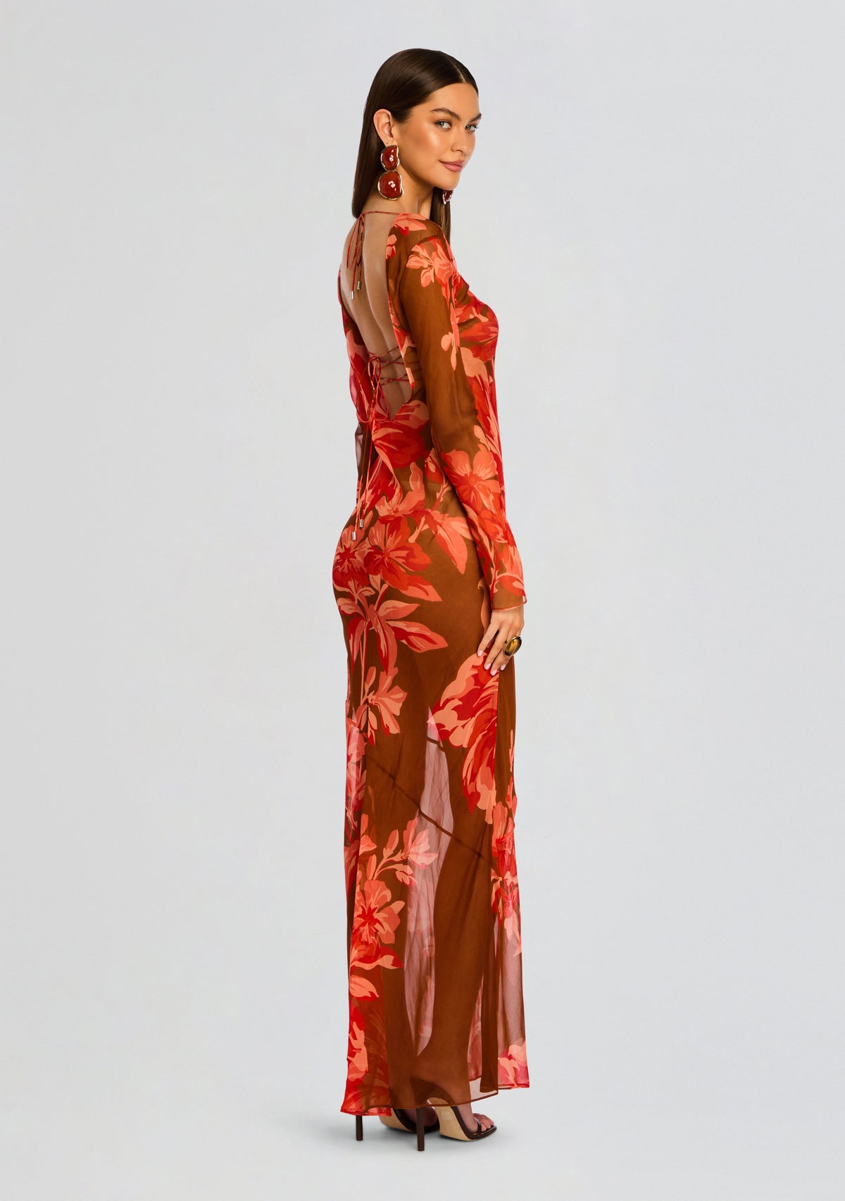 Vienna Silk Dress by retrofête in Geranium Reverie, product image 5