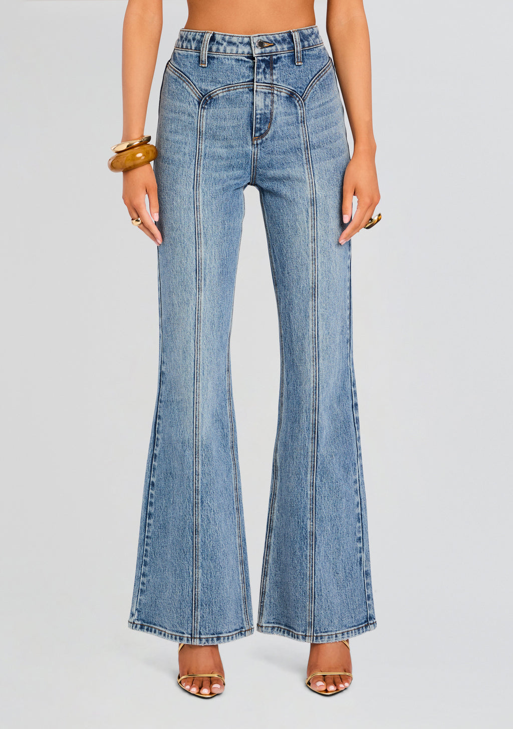 Maelle Denim Pant by retrofête in Greenwich, product image 1