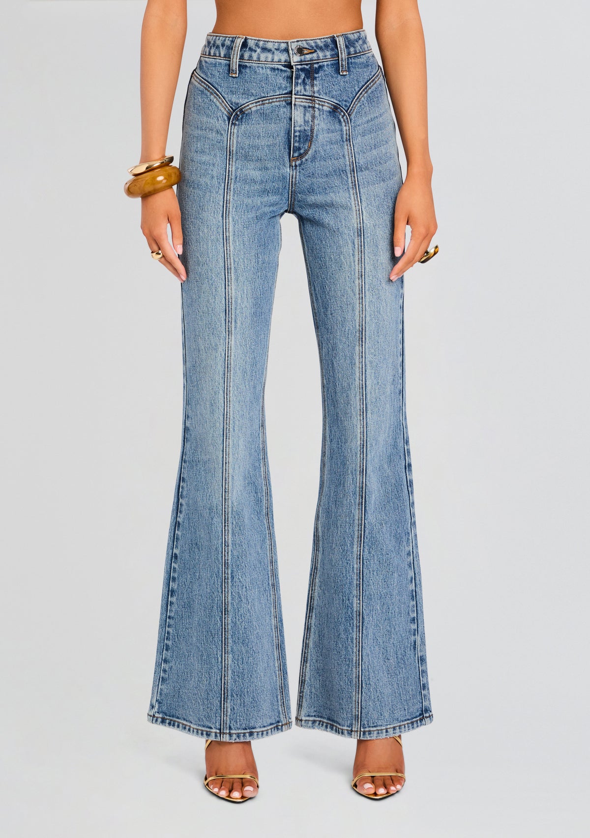 Maelle Denim Pant by retrofête in Greenwich, product image 1