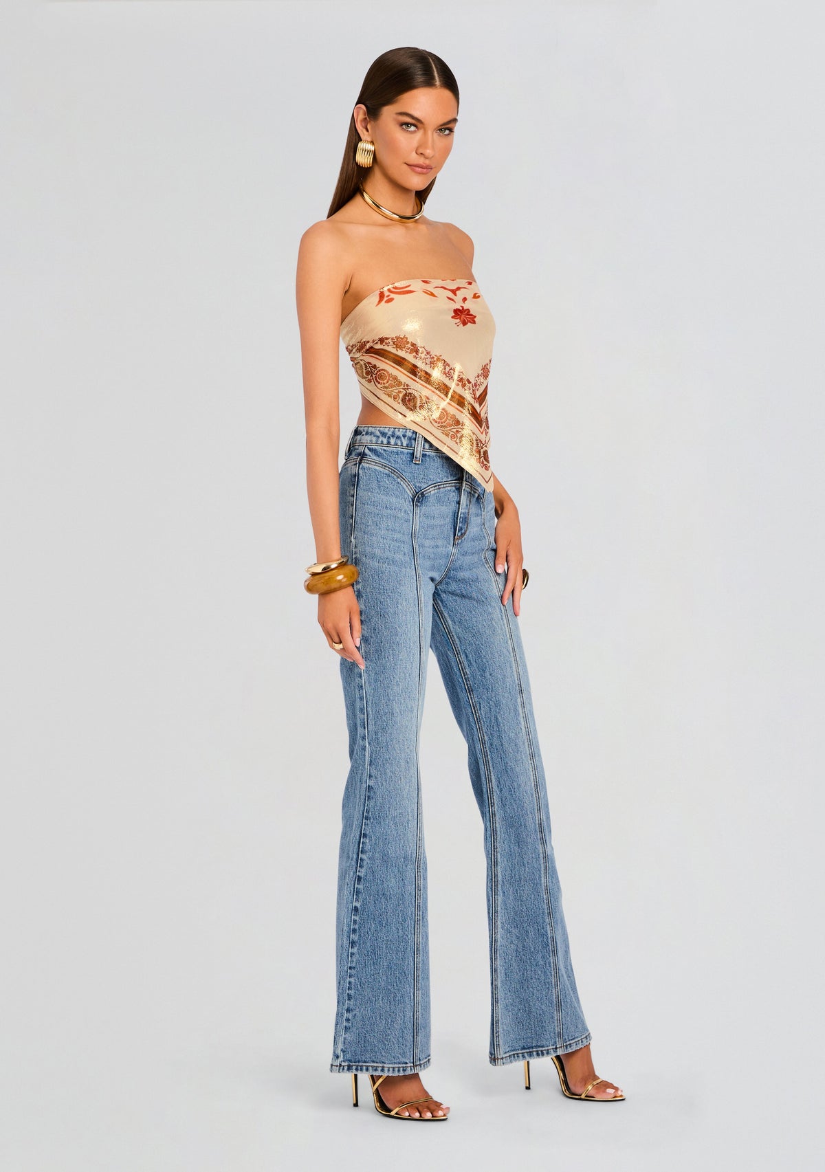 Maelle Denim Pant by retrofête in Greenwich, product image 4