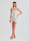 Avanyah Embellished Knit Dress by retrofête in White, product image 1