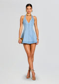 Renfri Denim Dress by retrofête in Bleeker, product image 1