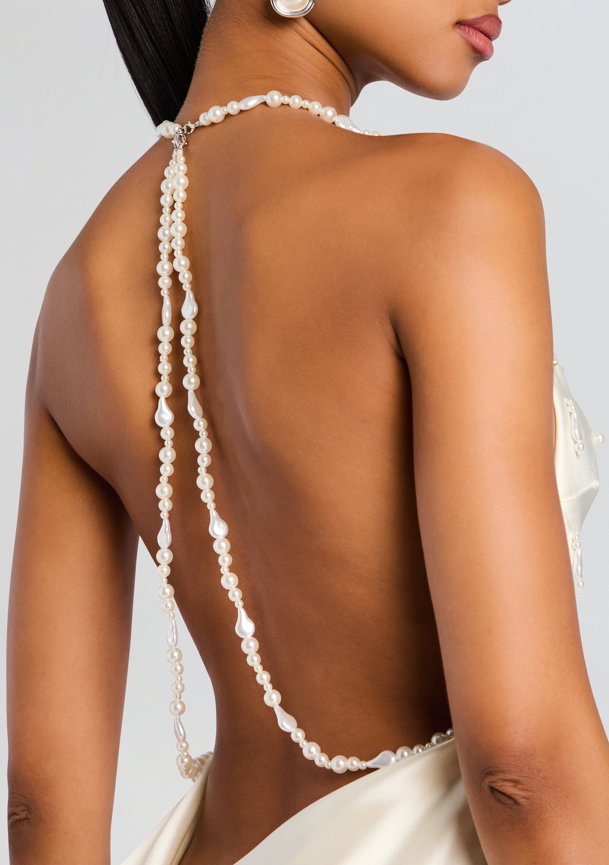 Siobhan Embellished Dress by retrofête in Cream, product image 3