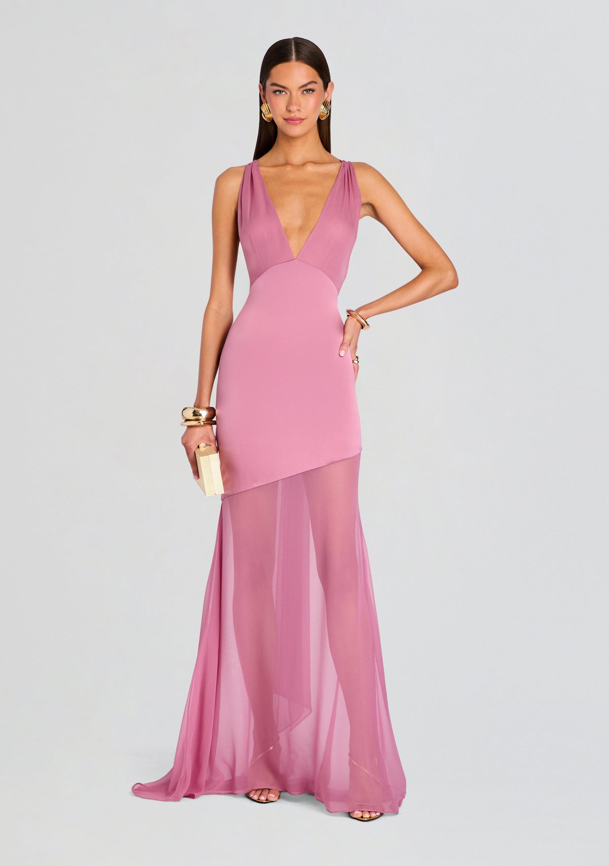 Rosetta Silk Dress by retrofête in Rose, product image 1