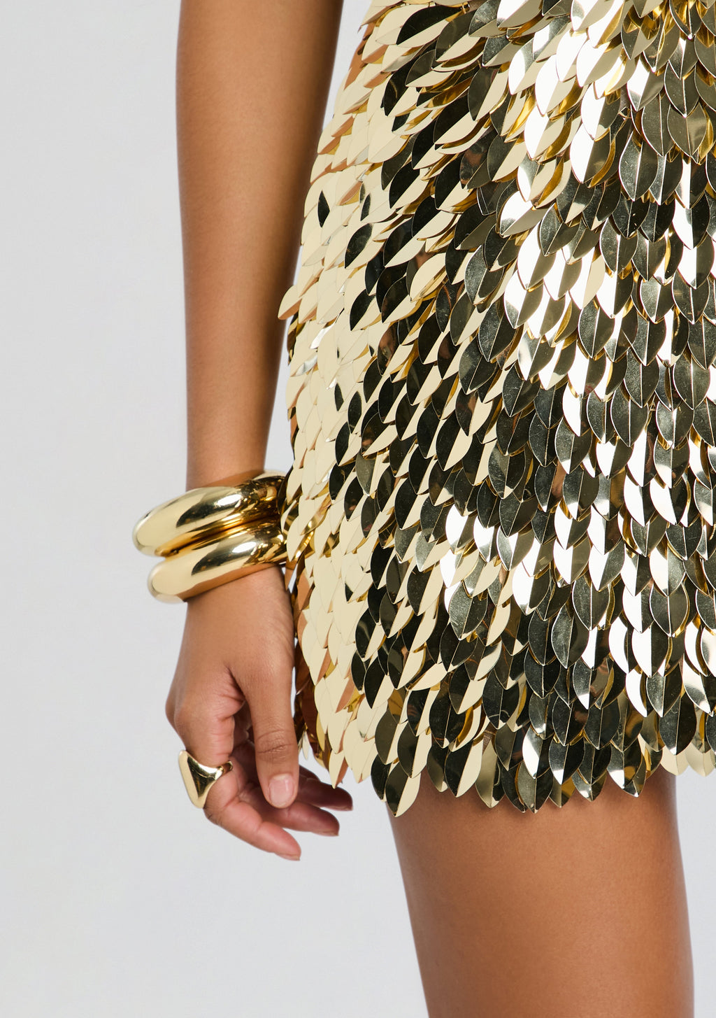 Kariella Embellished Dress by retrofête in Gold, product image 3