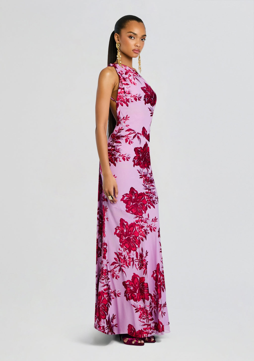 Lorenna Dress by retrofête in Lavande Reverie Burn, product image 4