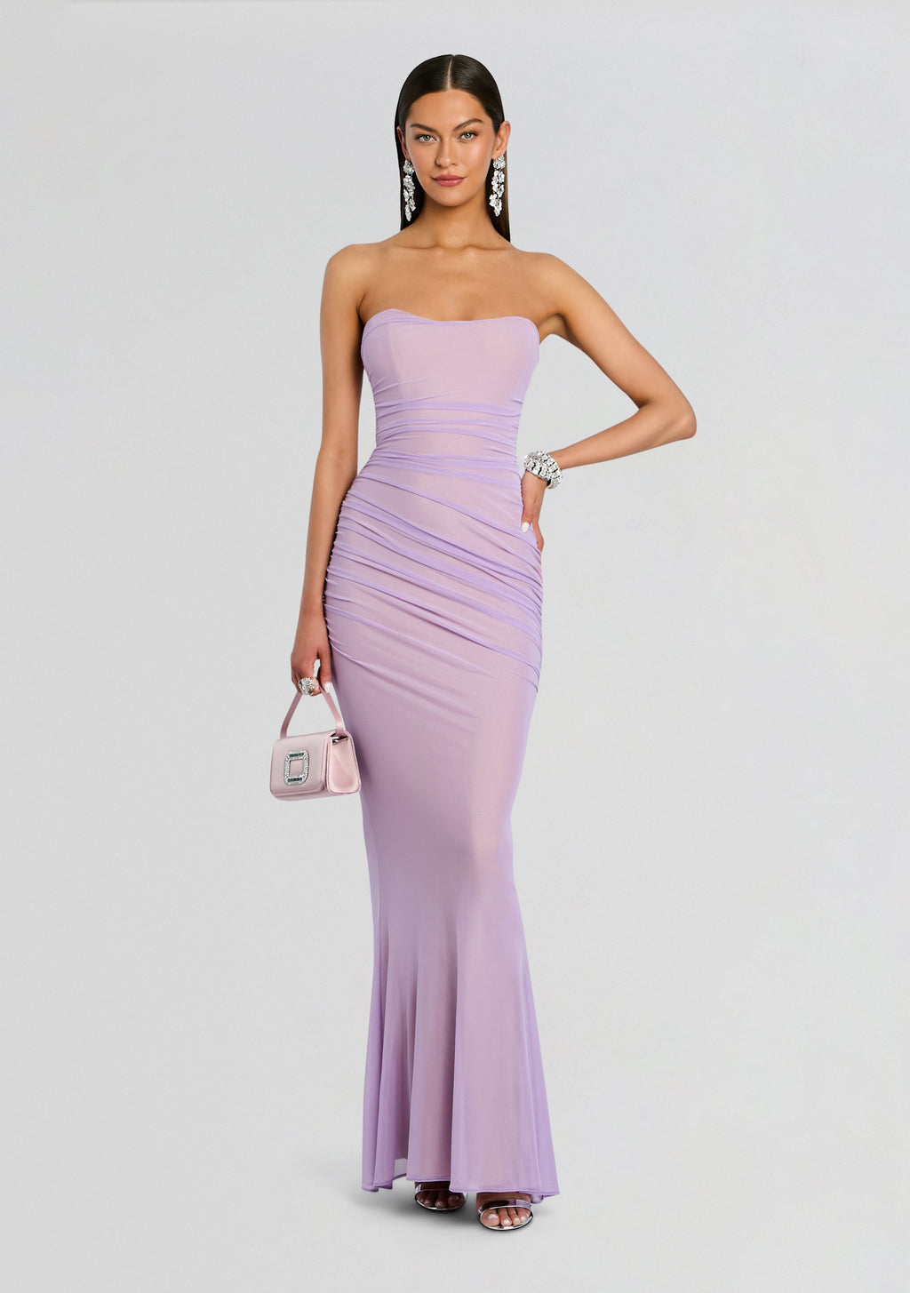 Quintessa Mesh Dress by retrofête in Lavande, product image 1