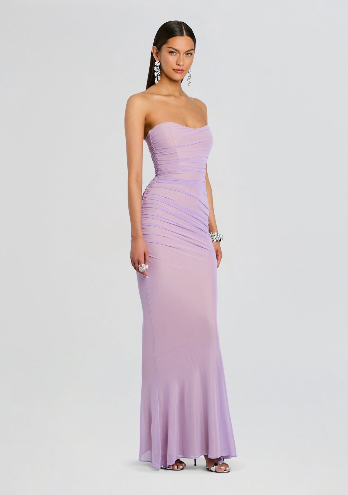 Quintessa Mesh Dress by retrofête in Lavande, product image 3