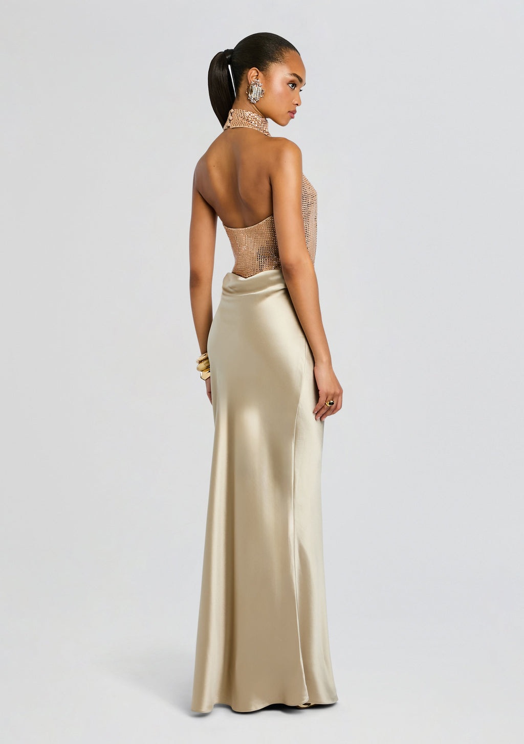 Vanya Embellished Dress by retrofête in Latte, product image 5