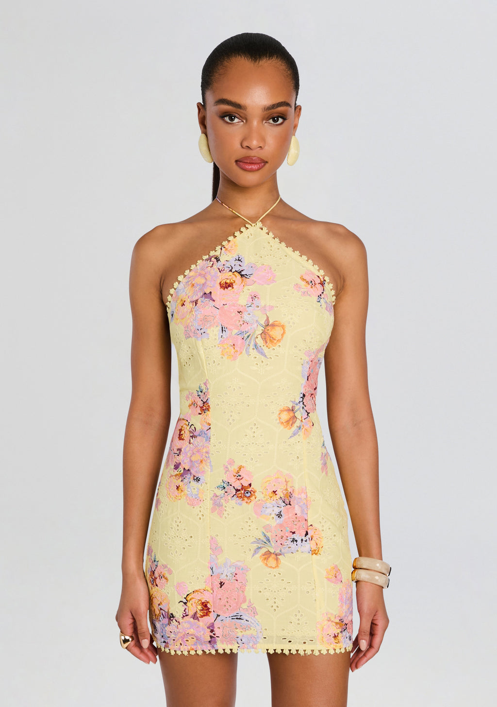 Kysha Short Dress by Hemant & Nandita in Yellow, product image 5