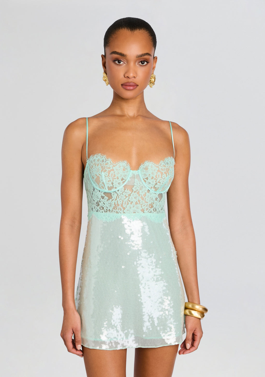 Alixandra Sequin Dress by retrofête in Mint, product image 5