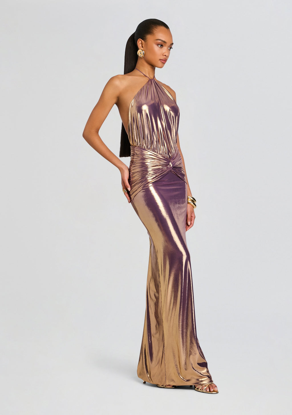 Nolira Dress by retrofête in Purple Gold, product image 3
