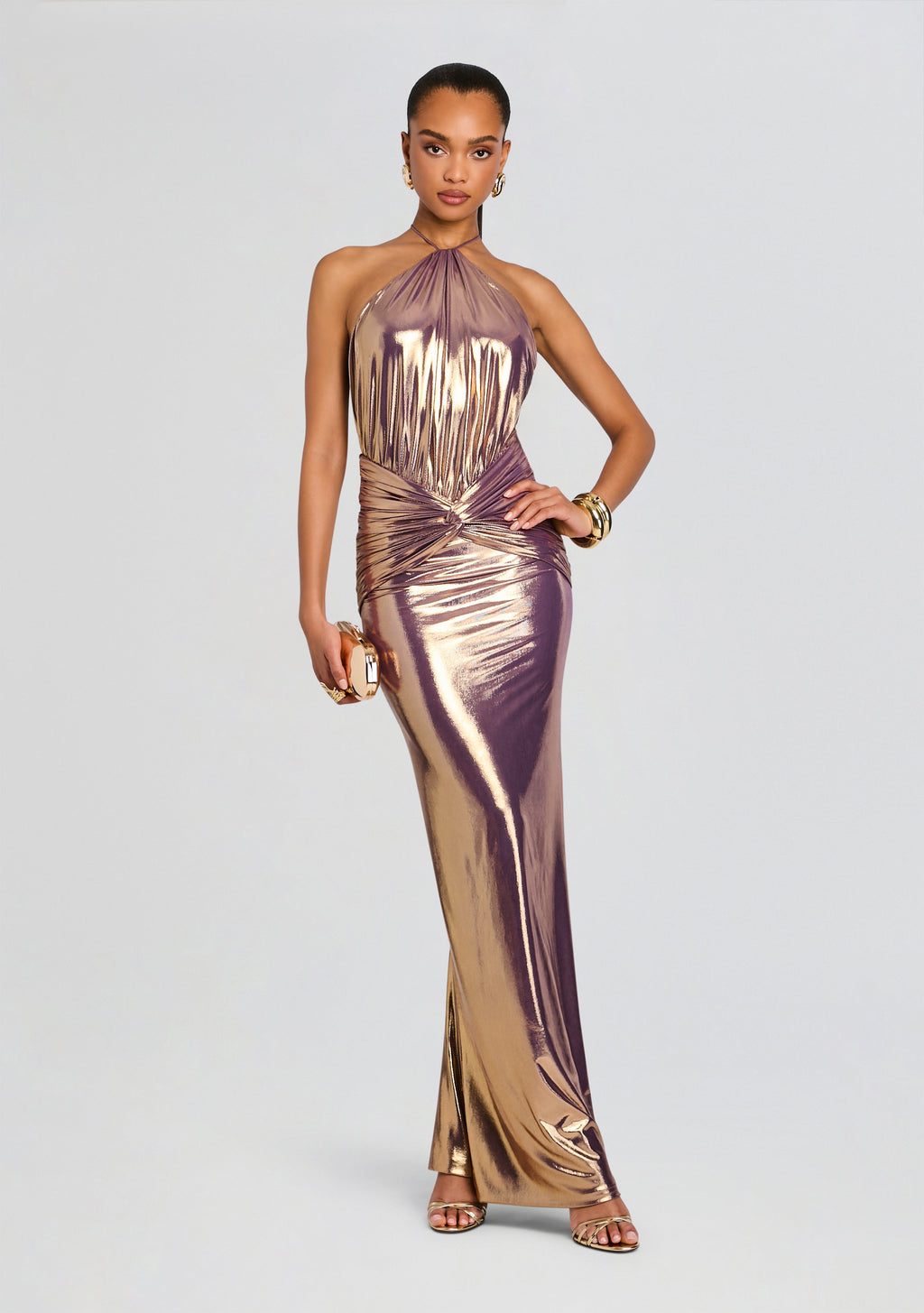 Nolira Dress by retrofête in Purple Gold, product image 1
