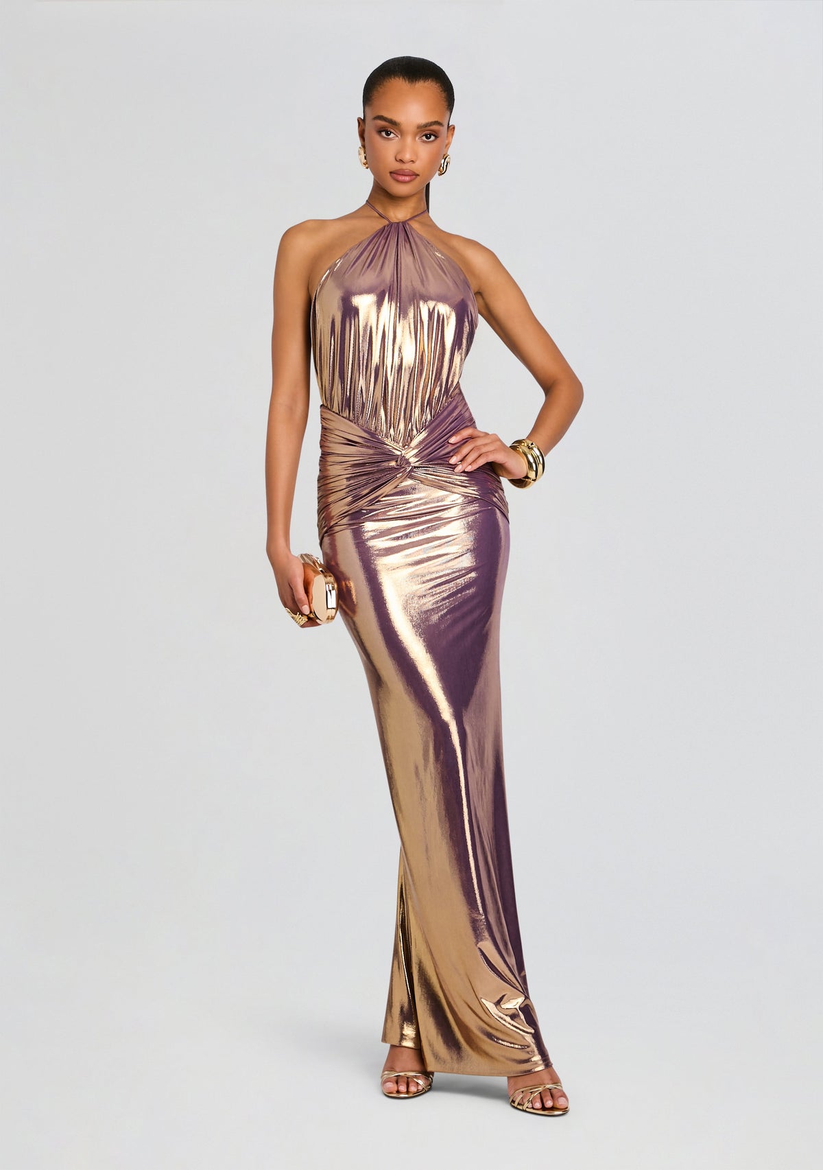 Nolira Dress by retrofête in Purple Gold, product image 1