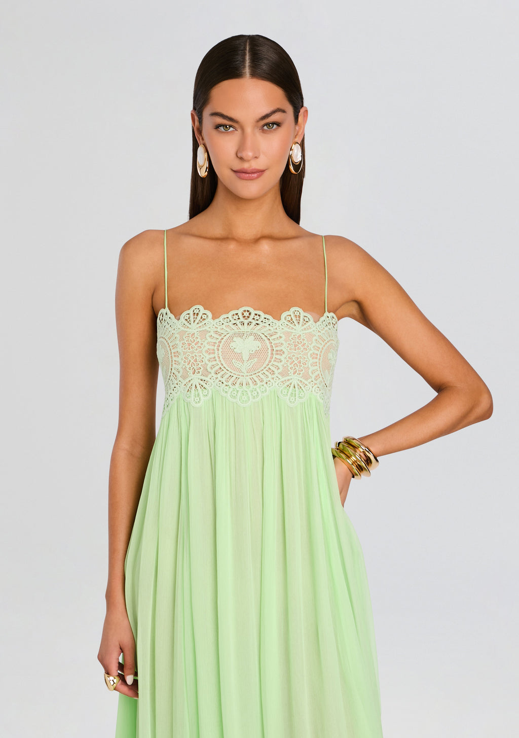 Gypsy Chiffon Dress by retrofête in Pistachio, product image 5
