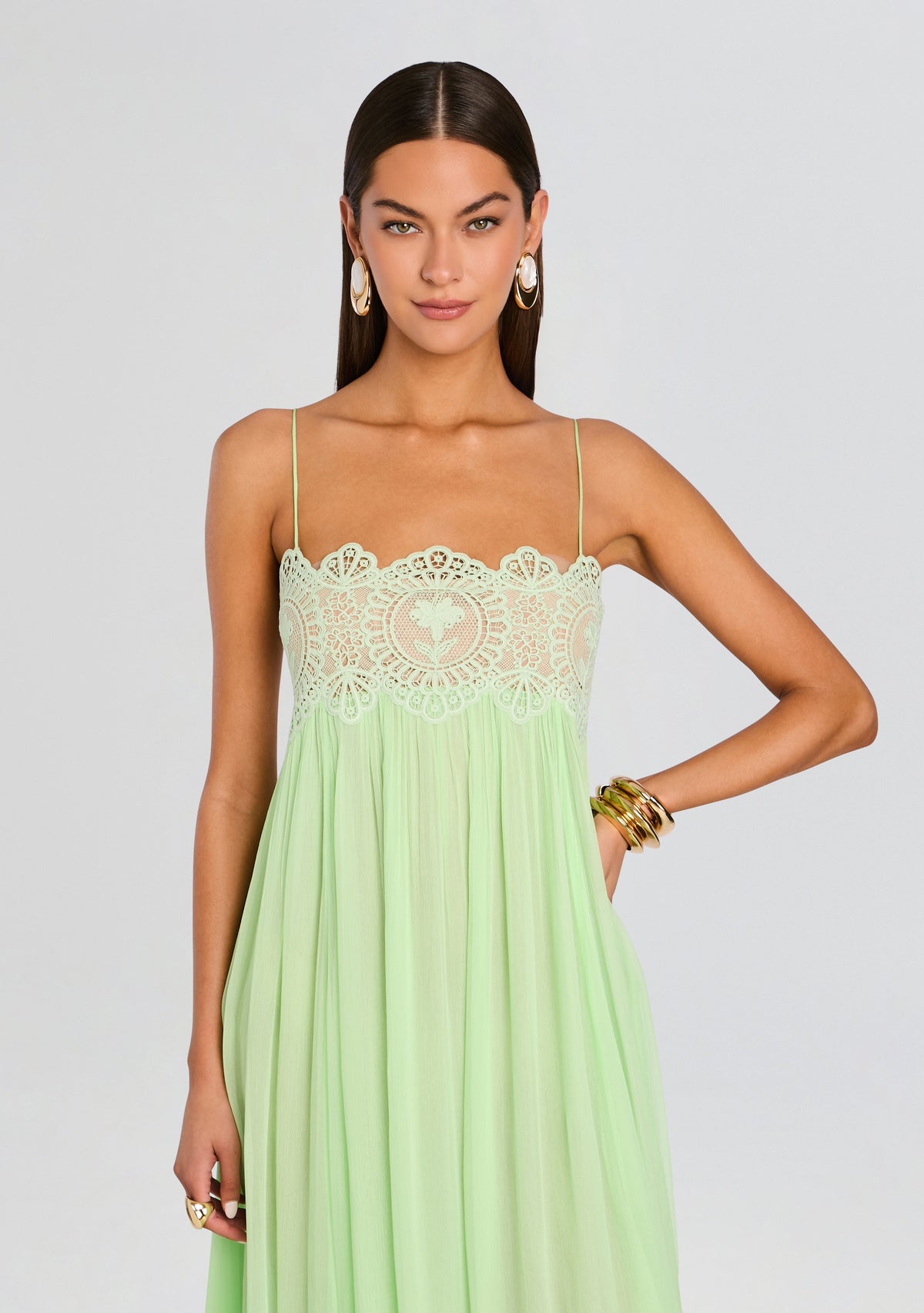 Gypsy Chiffon Dress by retrofête in Pistachio, product image 5