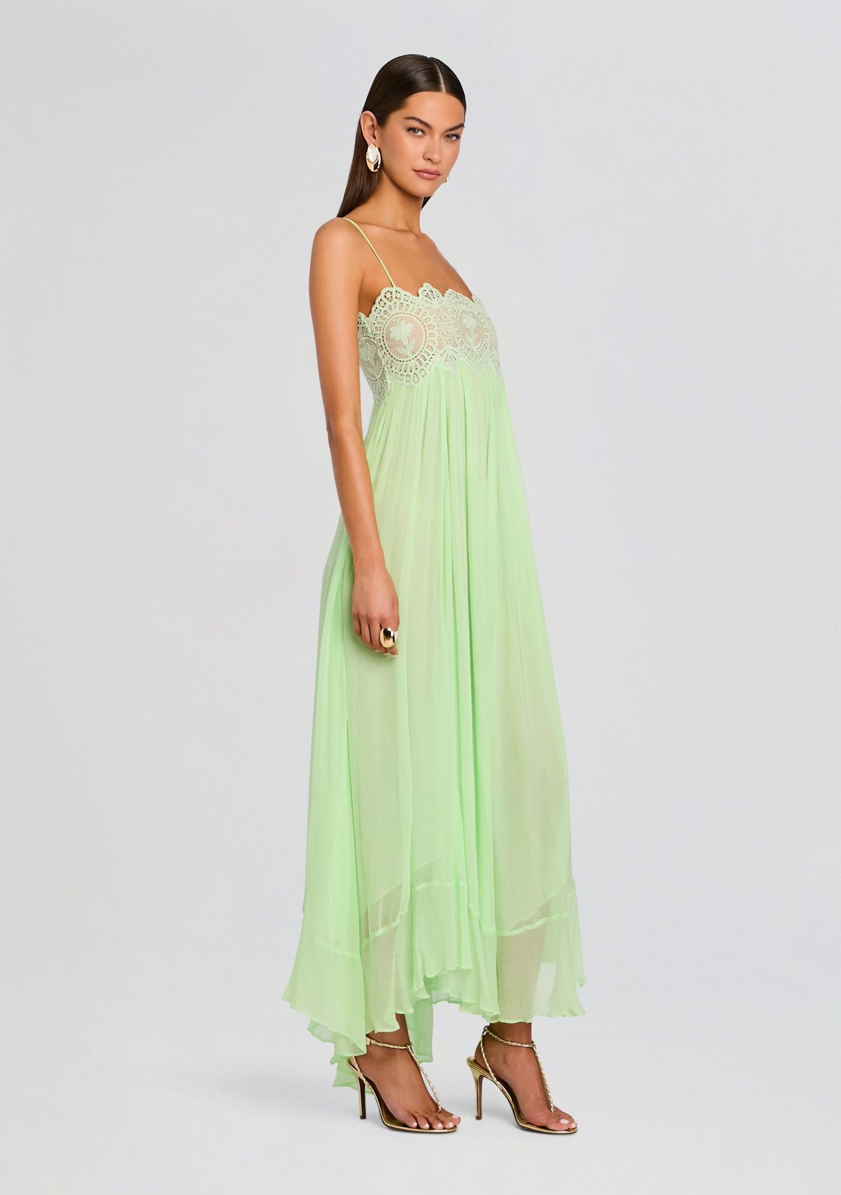 Gypsy Chiffon Dress by retrofête in Pistachio, product image 3