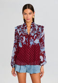 Hiba Top by Hemant & Nandita in Merlot, product image 1