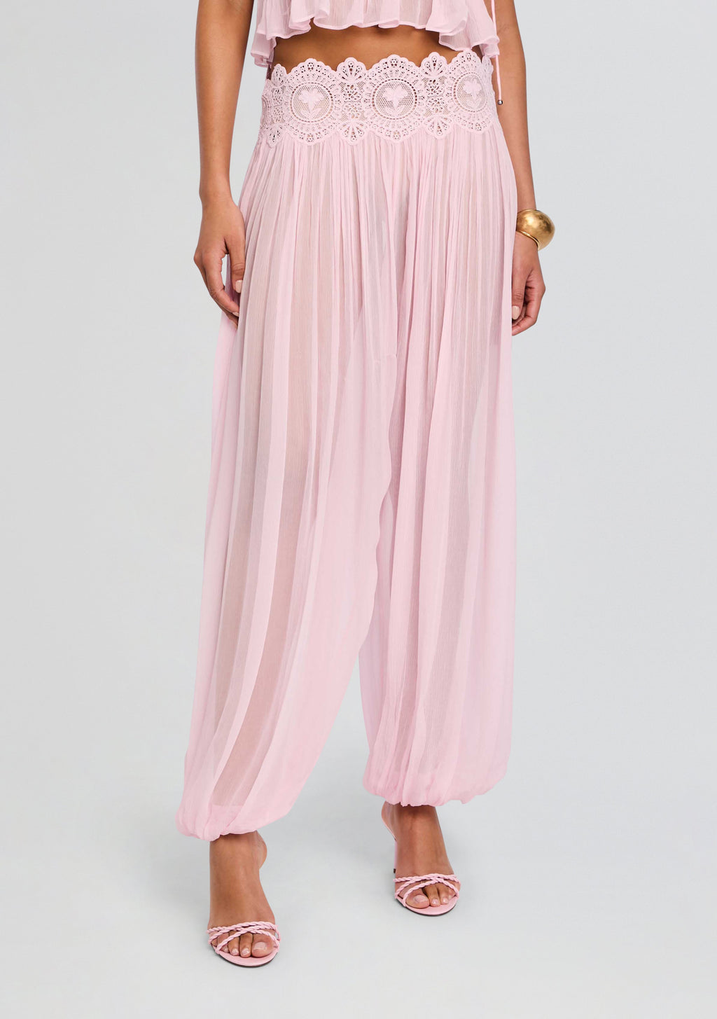 Dreamy Chiffon Pant by retrofête in Rosa, product image 1