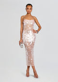Mischa Sequin Dress by retrofête in Pink, product image 1