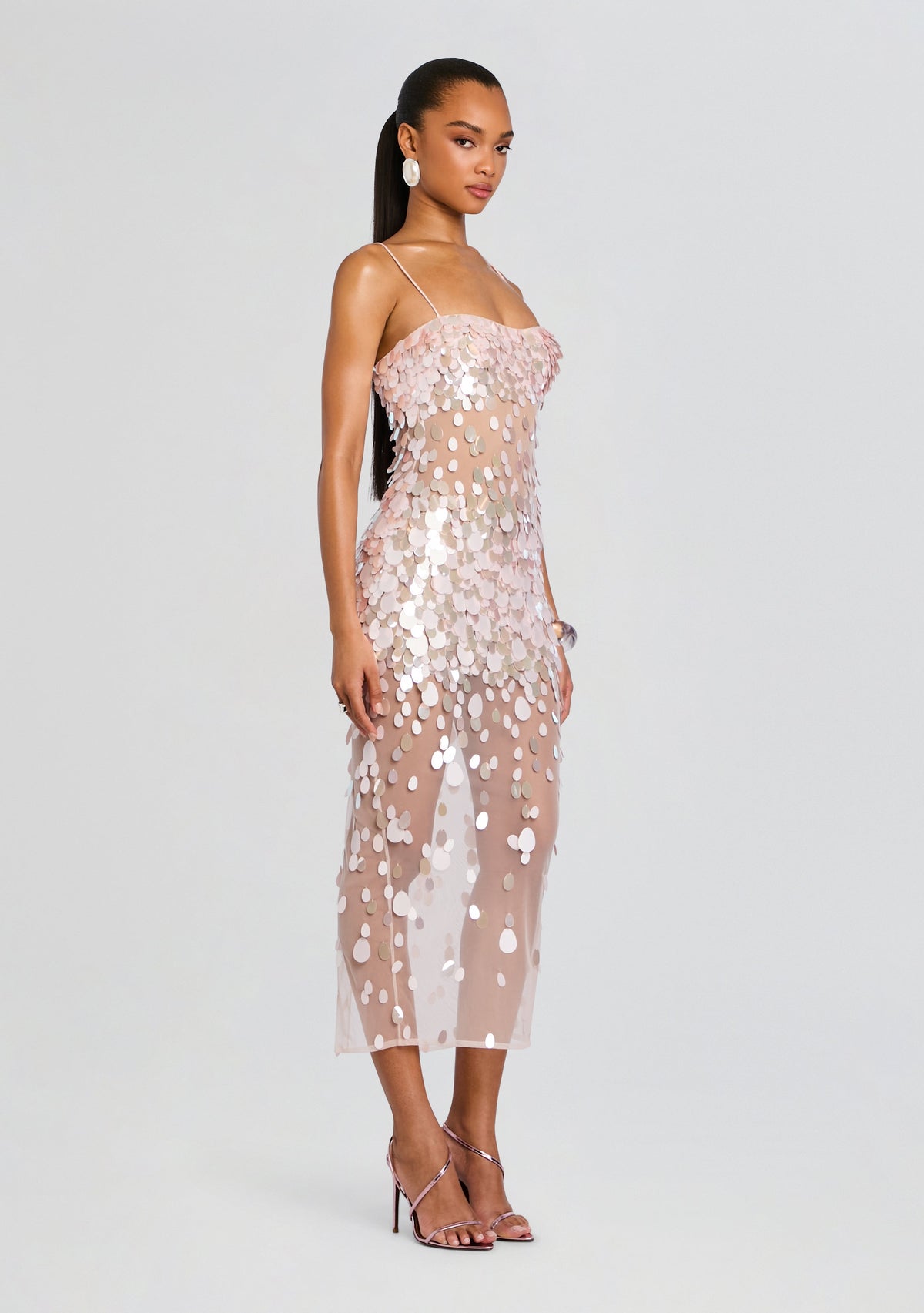 Mischa Sequin Dress by retrofête in Pink, product image 3
