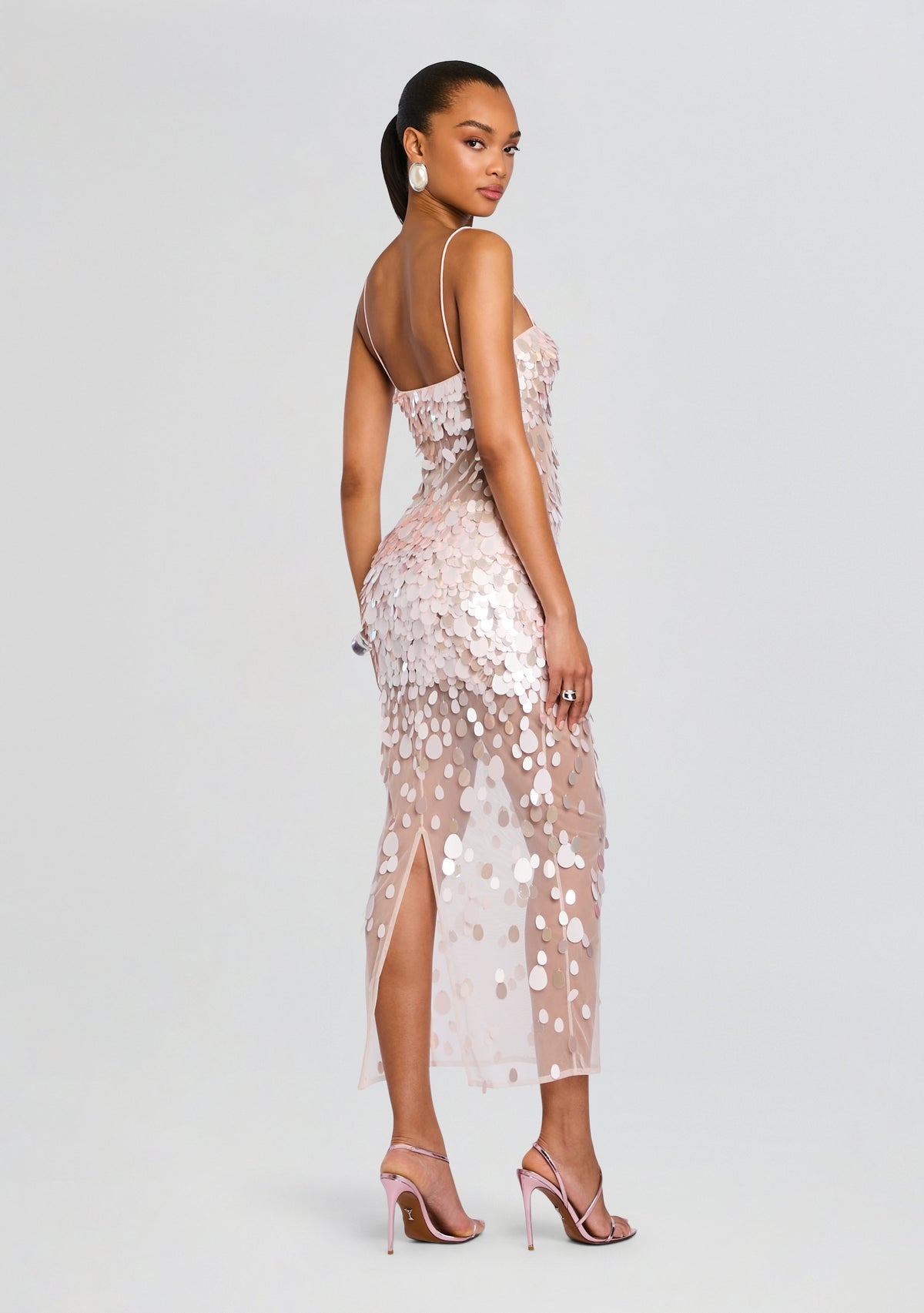 Mischa Sequin Dress by retrofête in Pink, product image 4