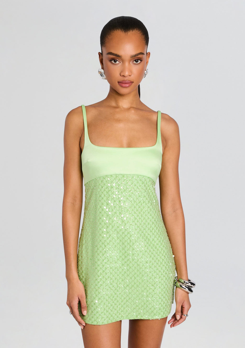 Monyca Sequin Dress by retrofête in Pistachio, product image 5