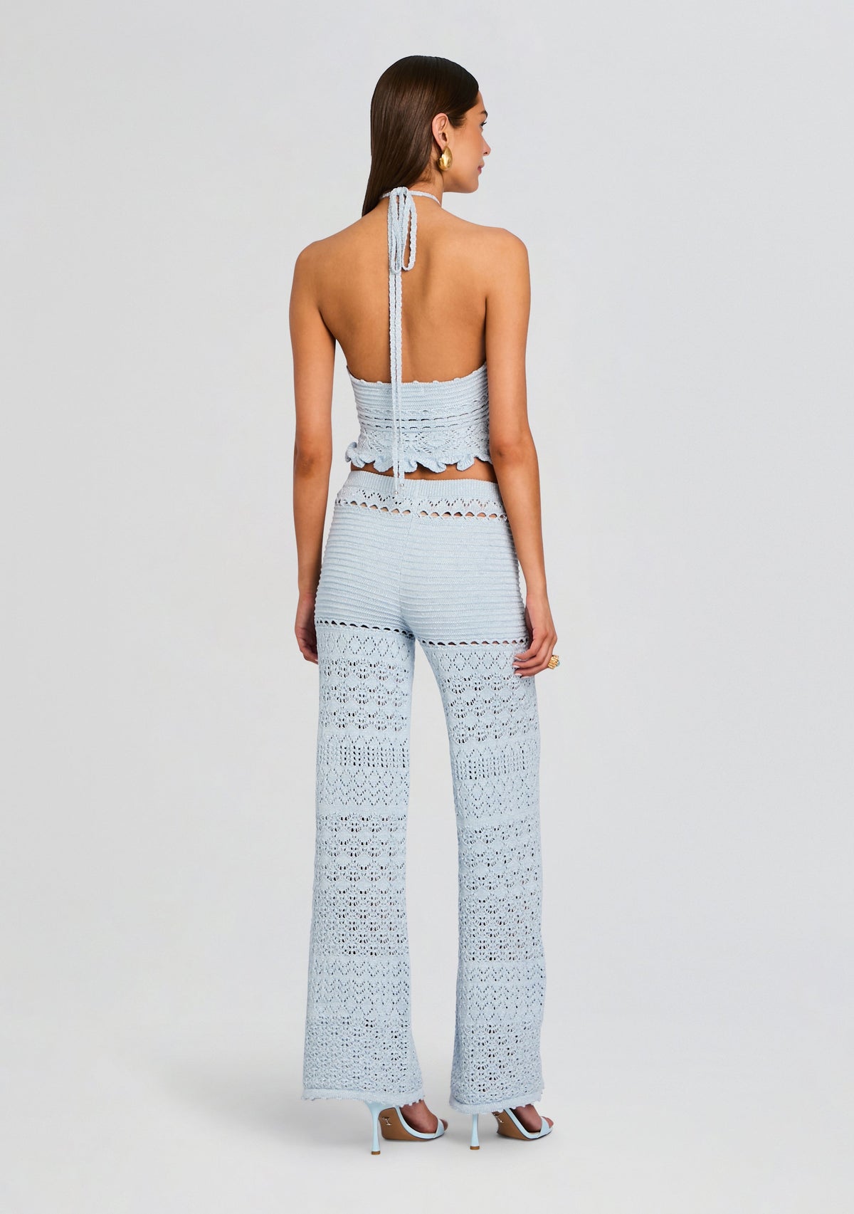 Ornelie Crochet Pant by retrofête in Metallic Glace, product image 5