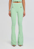 Joliet Metallic Rib Knit Pant by retrofête in Metallic Mint, product image 1