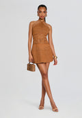 Florentina Crochet Dress by retrofête in Metallic Rust, product image 1