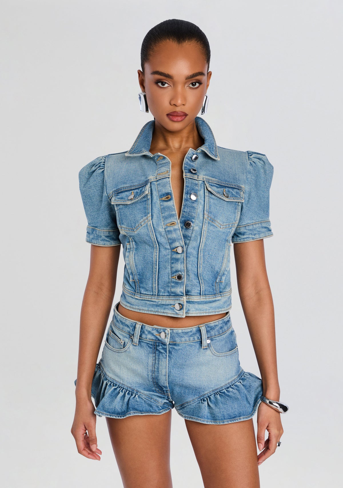Landon Denim Jacket by retrofête in Zermatt, product image 1