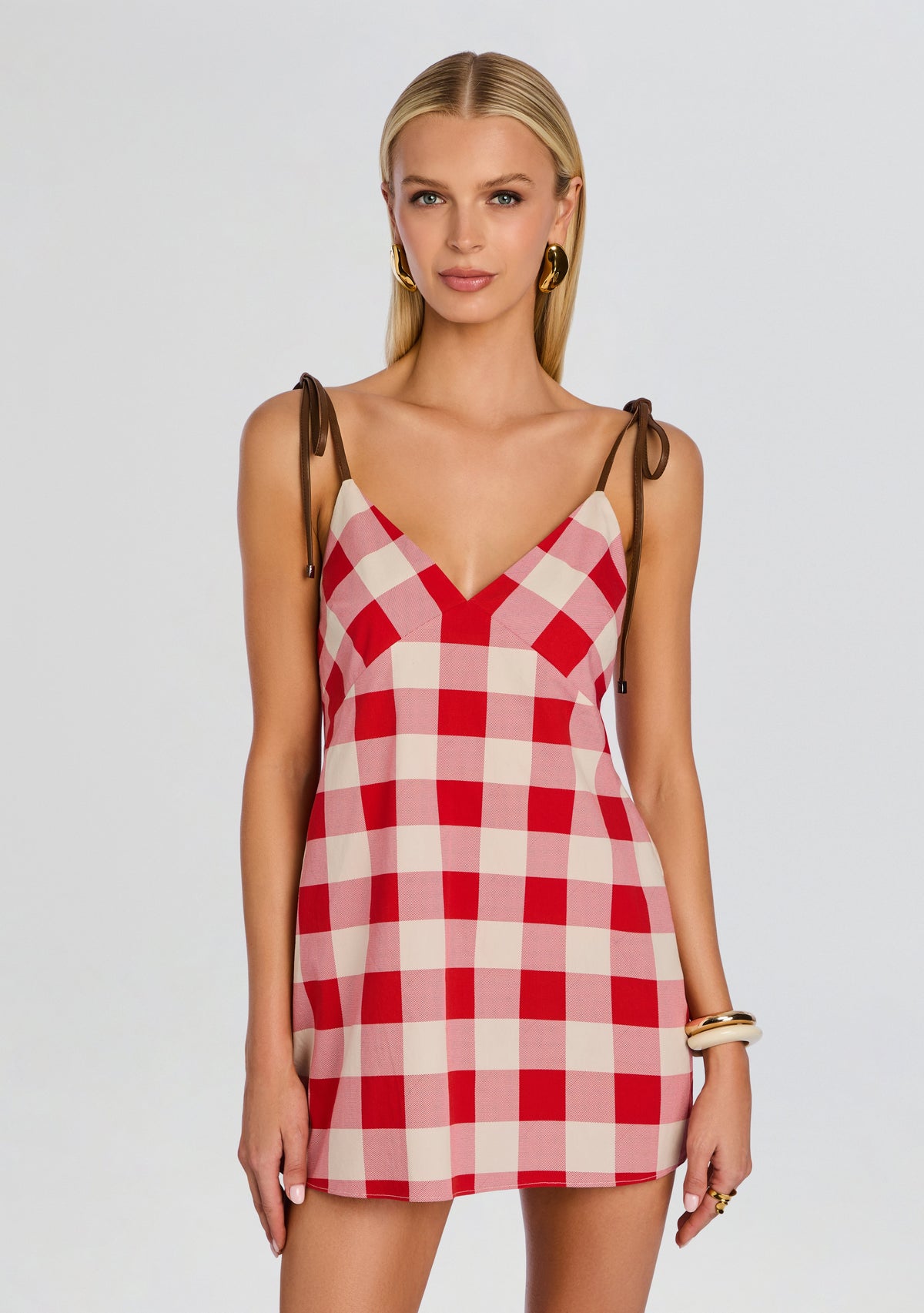 Shantie Mini Dress by SEROYA in Geranium Gingham, product image 5