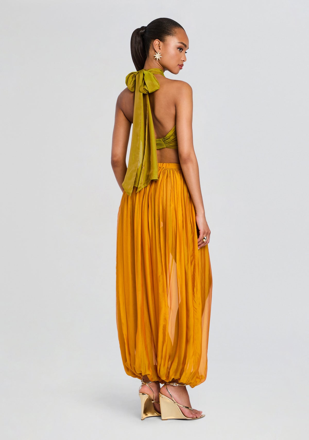Evolet Chiffon Pant by retrofête in Iridescent Arianzo, product image 5